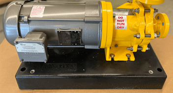 Industrial pump on BaseTek baseplate